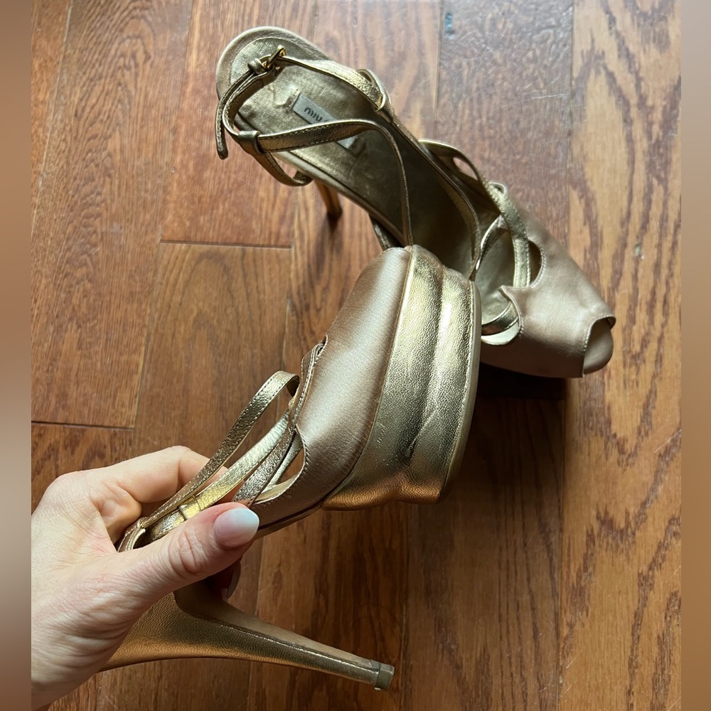 Miu Miu peeptoe platform heels